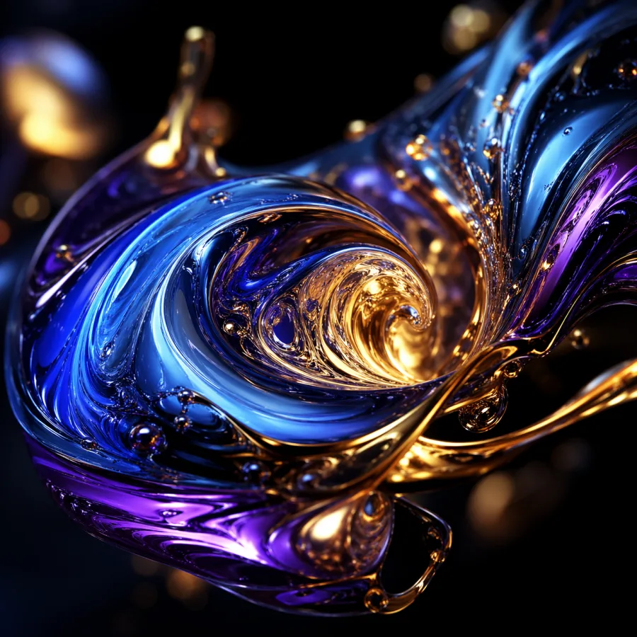 Liquid metal abstract graphic